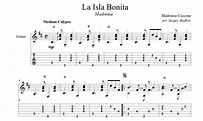 La Isla Bonita for guitar. Guitar sheet music and tabs.