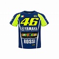 2018 VR46 Valentino Rossi #46 MotoGP Mens T-Shirt in Blue Yamaha ...