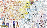 Ken Sugimori art of the original 150 | Art, Pokemon art, Original 151 ...