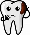 lindo personaje de dientes ilustración aislada. vector de diente simple ...