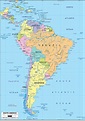 Map of South America with its Countries Maps - Ezilon Maps