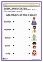 Members of the Family Worksheet - Fun Teacher Files