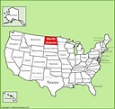North Dakota location on the U.S. Map - Ontheworldmap.com