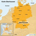 Oberhausen Kaart Duitsland - kaart