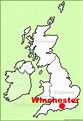 Winchester location on the UK Map - Ontheworldmap.com