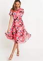Elegantes Sommerkleid mit schönem Druck - pink / lila geblümt