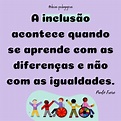 Frase Inclusão | Atividades para pre escola, Educação inclusiva ...