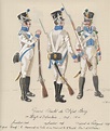 Fucilieri e caporale dei Volteggiatori del 1 rgt. fanteria del ducato ...