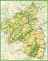 Rhineland-Palatinate physical map