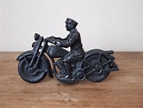vintage toy motorcycle cast iron by KingsDownRoad on Etsy