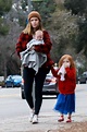 Kate Mara and Jamie Bell enjoy a stroll with their kids as they head to ...