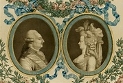 Luis XVI y María Antonieta en un grabado de la escuela Francesa ...