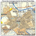 Aerial Photography Map of York, PA Pennsylvania