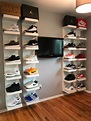 DIY shoe display using IKEA lack shelves | Quartos de rapaz adolescente ...