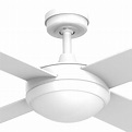 Intercept Ceiling Fan with Light (E27 fitting) White - Hunter Pacific