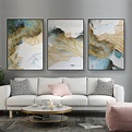 3 Pieces Original Acrylic Painting on Canvas Framed Abstract Painting ...