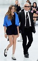 Cara Delevingne & Karl Lagerfeld from Stars at Paris Fashion Week ...