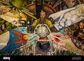 Mural de Diego Rivera "el hombre en la encrucijada' o 'Man, Controlador ...