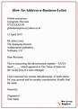 How To Address A Business Letter - Sample & Example