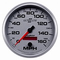 Auto Meter® 4989 - Ultra-Lite II Series 5" Speedometer Gauge, 0-160 MPH