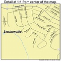 Steubenville Ohio Street Map 3974608