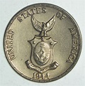 Rare WWII Era - Philippines - 1944 5 Centavos - United States Territory ...