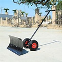 29 Inch Wheeled Snow Shovel Adjustable Height Multi-angle Snow Pusher ...