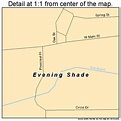 Evening Shade Arkansas Street Map 0522360