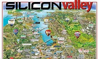 Silicon valley map - Silicon valley area map (California - USA)