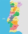 Mapa De Portugal Com Os 18 Distritos | thujamassages