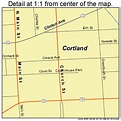 Cortland New York Street Map 3618388