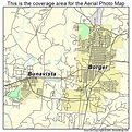 Aerial Photography Map of Borger, TX Texas