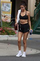 selena gomez wears mini shorts while heading to a hot pilates class in ...
