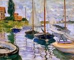 Sailboats on the Seine Painting by Claude Monet - Fine Art America