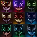 Spencer Halloween LED Glow Scary Mask EL Wire Light Up The Purge Movie ...