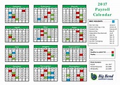 Payroll Calendar 2017 Template | HQ Printable Documents