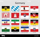 Set Flaggen der Bundesländer, Alle deutschen Länder Flaggensammlung ...
