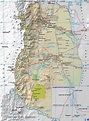 Mapa de Rutas y localidades de la Provincia de Mendoza - Argentina