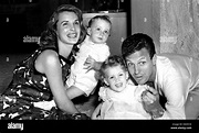ROBERT STACK, with wife Rosemary Bowe, son Charles, and daughter ...