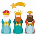 Los 3 Reyes Magos - vector | Reyes magos dibujos, Manualidad reyes ...