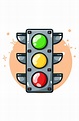 Illustration of a traffic lights hand drawing 2156833 Vector Art at ...
