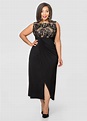 Floral Soutache Bodice Wrap Gown-Plus Size Special Occasion Dresses ...