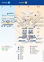 Mapa do aeroporto de Frankfurt: terminais aeroportuários e portões do ...