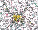 Mapa de la Ciudad de Pittsburgh, Pensilvania, Estados Unidos - mapa ...