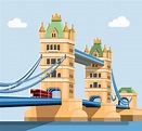 London Tower Bridge across the river thames. famous landmark building ...