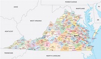 Virginia Counties Map | Mappr