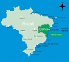 Mapa da Bahia - Todas as cidades, político, rodoviário, sul da Bahia