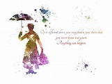 ART PRINT Mary Poppins Quote illustration, Disney, Wall Art, Home Decor ...