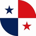 Panama flag in circle shape isolated on png or transparent background ...