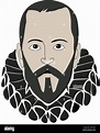 Vector Ilustración de Miguel de Cervantes Saavedra, escritor español ...